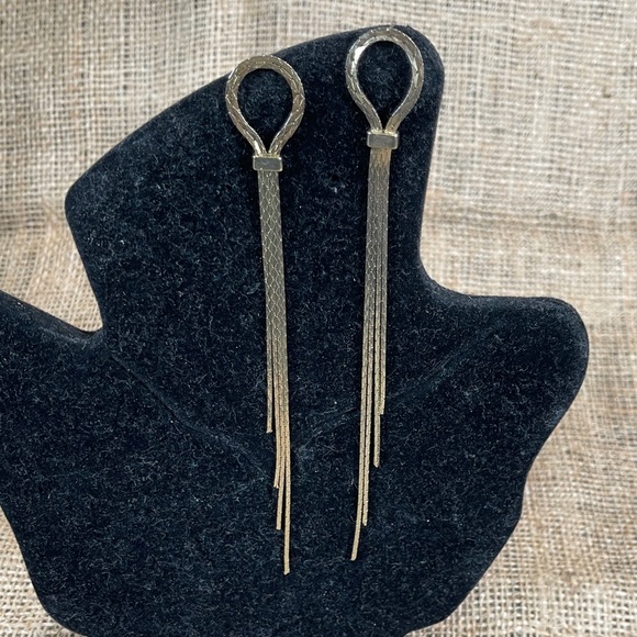 22. Gold Cluster Drop Earrings - Picture 5 of 9